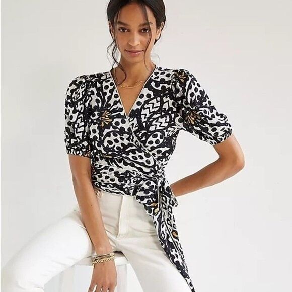 ANTHROPOLOGIE FARM RIO Floral Wrap Blouse in Assorted - Picture 2 of 13